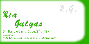 mia gulyas business card